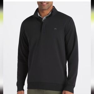 Travis Mathew Cloud Quarter Zip 2.0 In Black